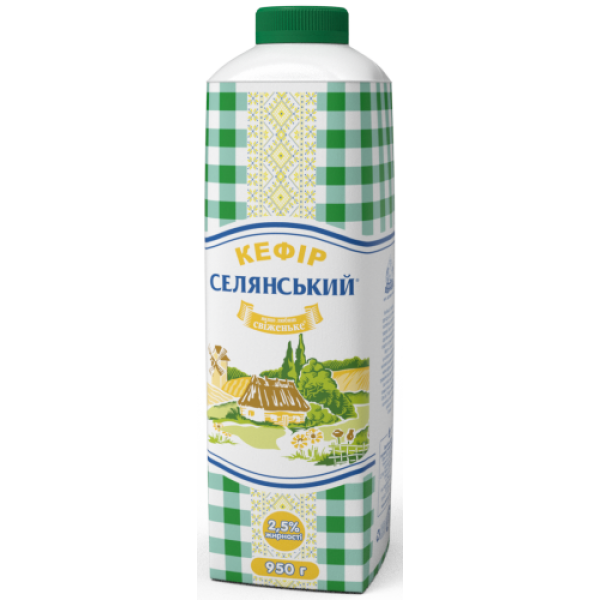 Кефір Селянський 2,5% 950г Кефір Селянський 2,5% 950г